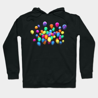 3D Colorful Balloons Design Hoodie